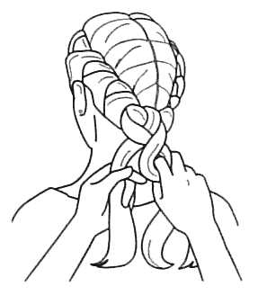 how to draw a french braid