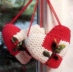 Crocheted Heart Sachets