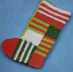 Crocheted Patchwork Stocking