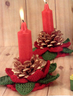 Crochet a Pinecone Candle Holder