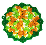 Green crocheted potholder