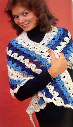 Crochet a Three Colored Shawl