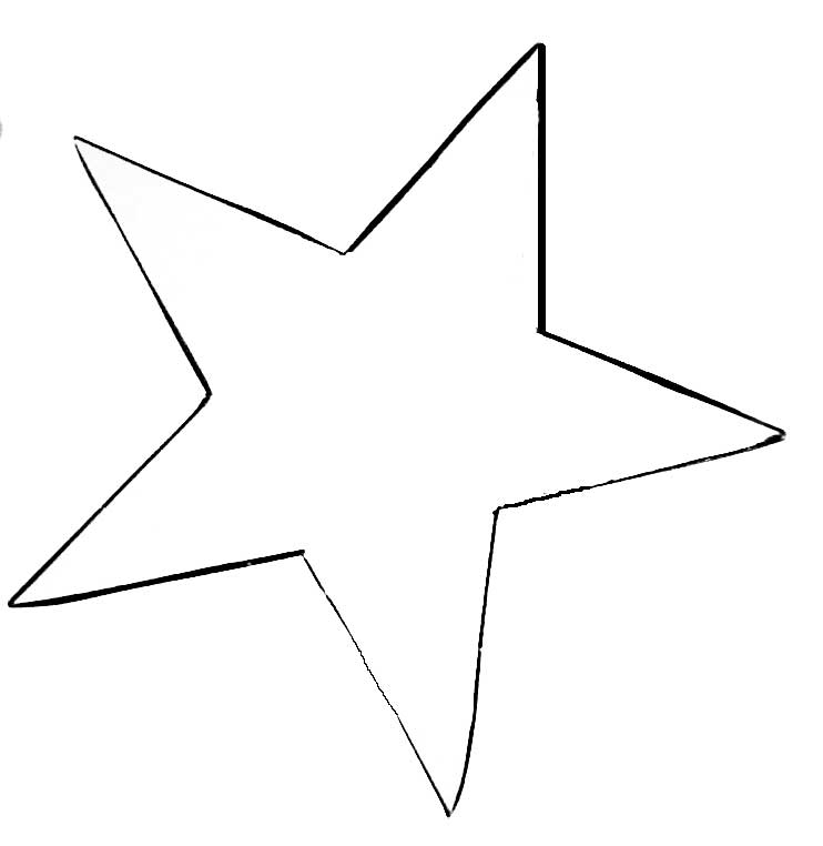 Star should be sprinkled with sequins or glitter Star Pattern