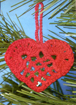 Crochet a Red Heart Ornament